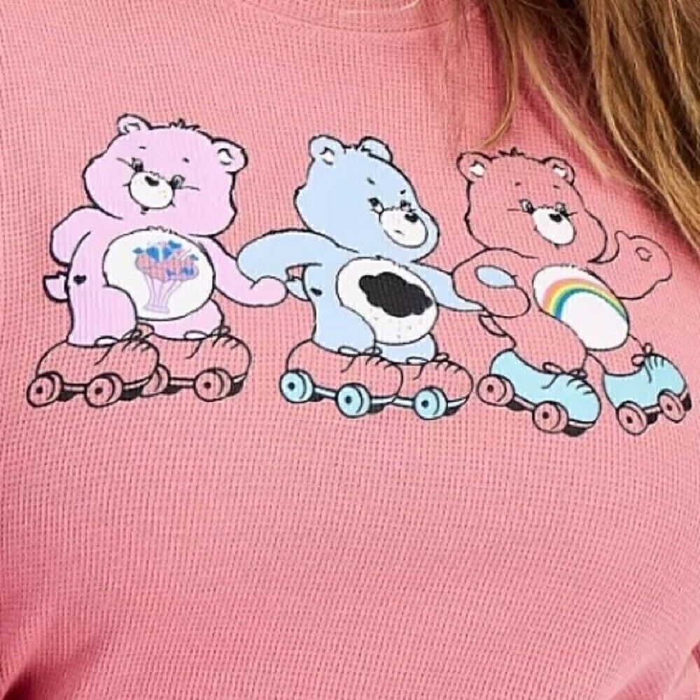 Mad Engine Care Bears Plus Size Graphic Sweatshirt | Pink Cotton Top Trendy - Picture 2 of 8